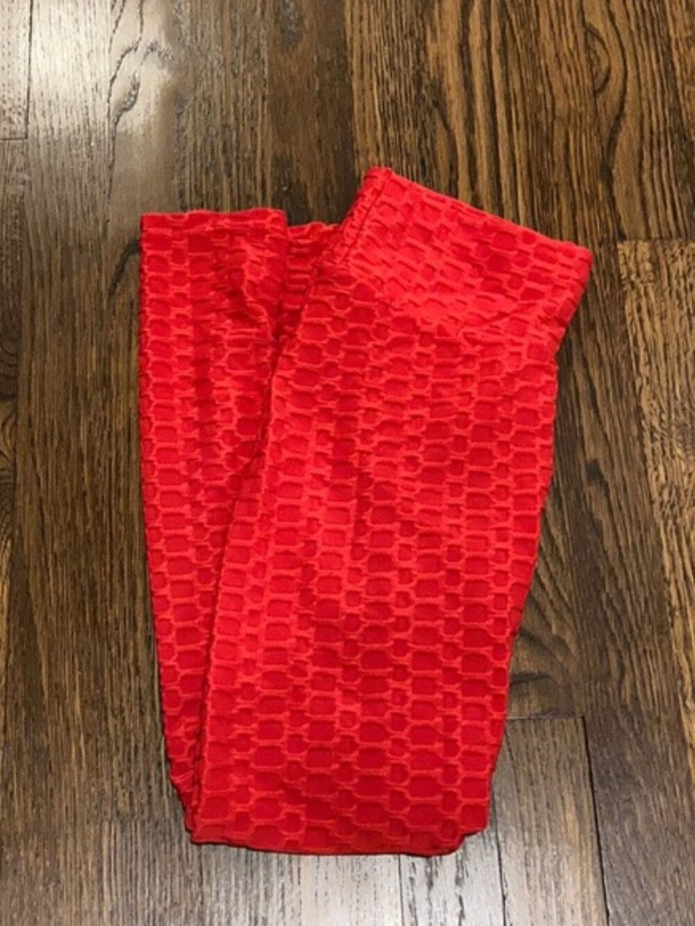Ovahia Anti-Cellulite Push-Up Leggings, Red, size Medium